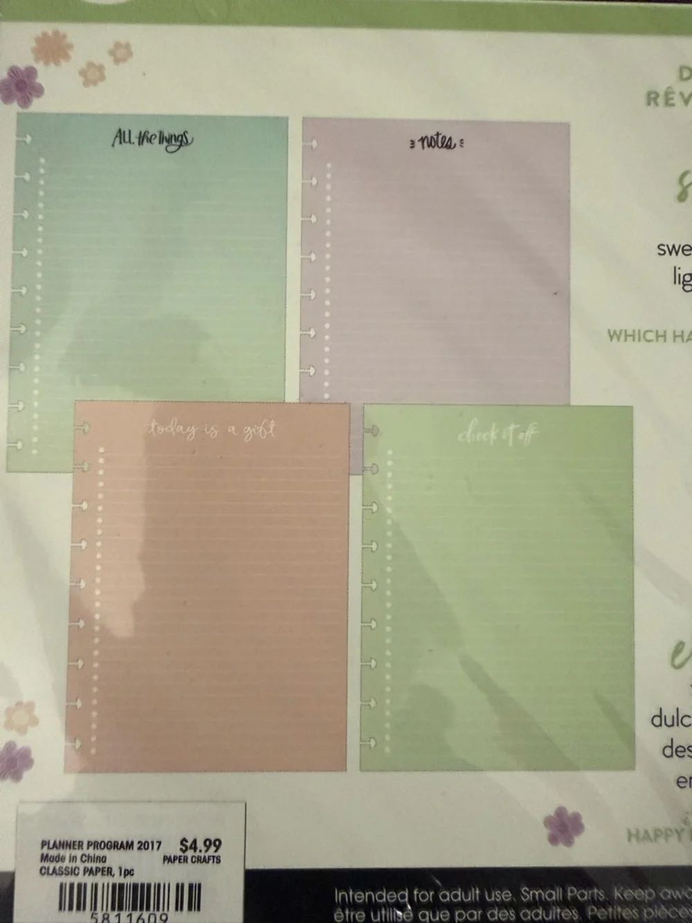 The Happy Planner All the Things Lined Paper - 40 Sheets - Paper Refill